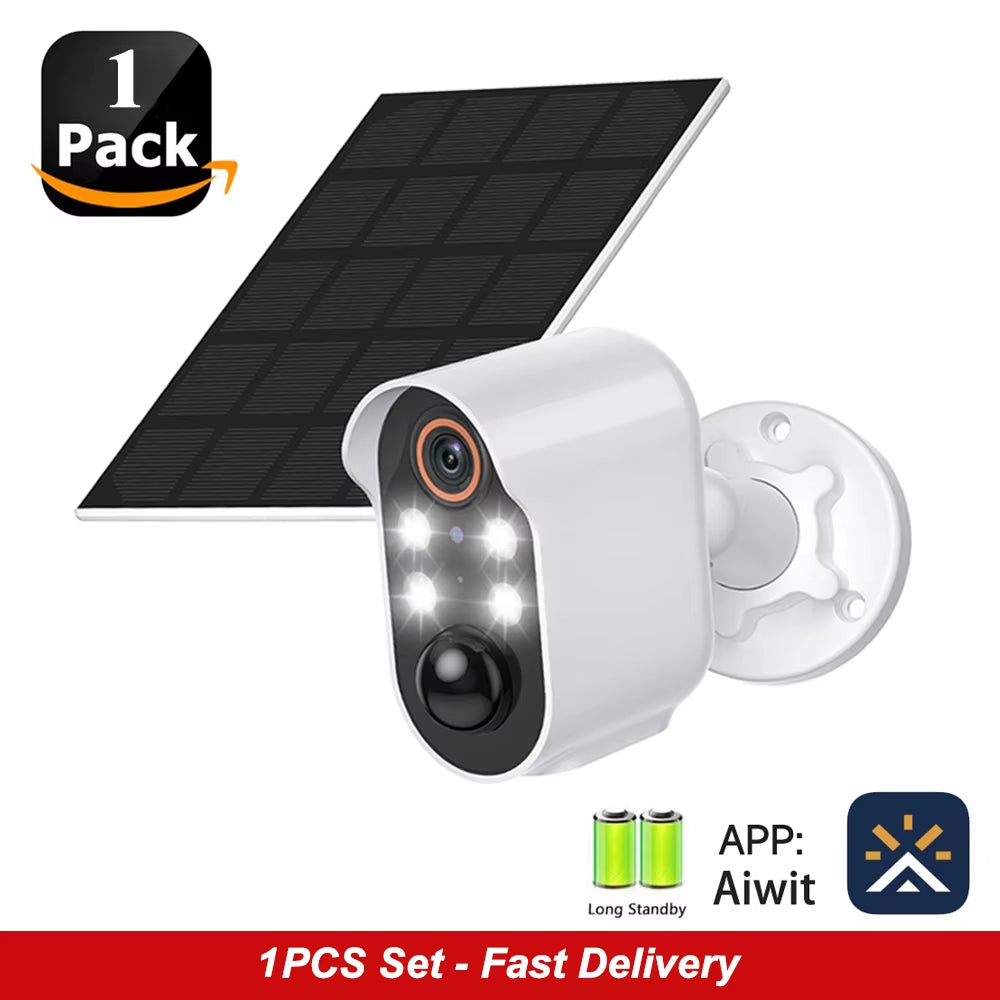 SunGuard 360: Solar-Powered WiFi PTZ Security Camera with 1080P HD Surveillance